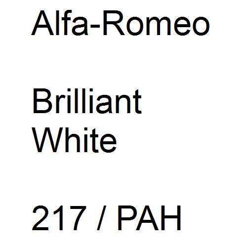 Alfa-Romeo, Brilliant White, 217 / PAH.